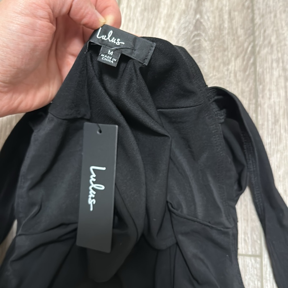 Lulu’s black crop top mesh tank. Size Medium. NWT - Picture 5 of 5